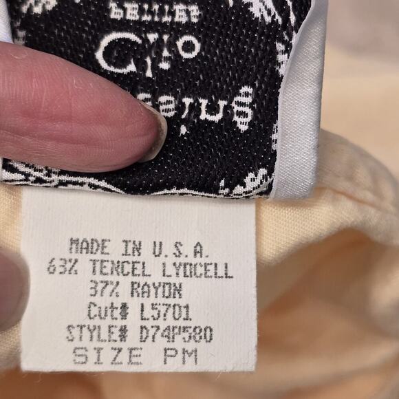 Dressing Clio Petites Women's 1990's Vintage Yellow Print Maxi Dress Size M Slit - Picture 11 of 11